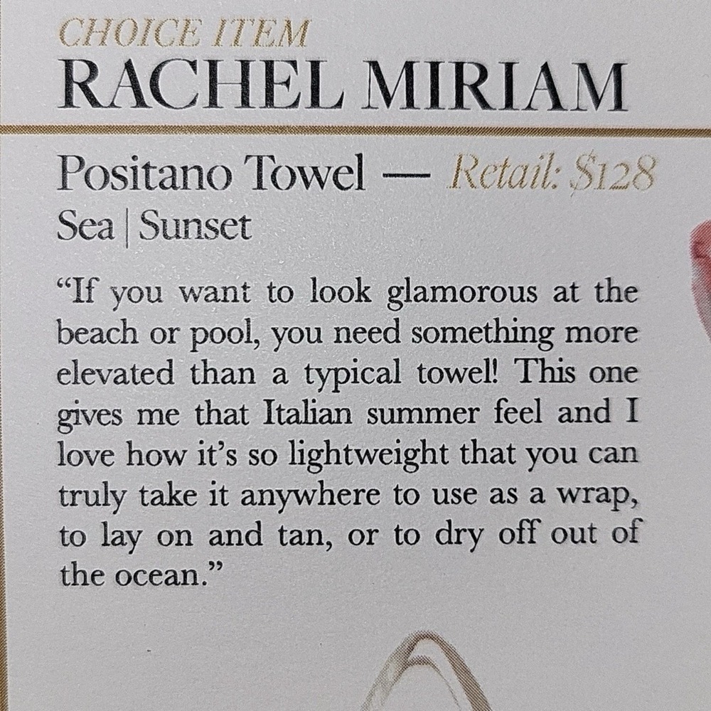 Rachel‎ Miriam Positano Towel Sunset Striped Beach Wrap Tassel Fringe New - Picture 5 of 6